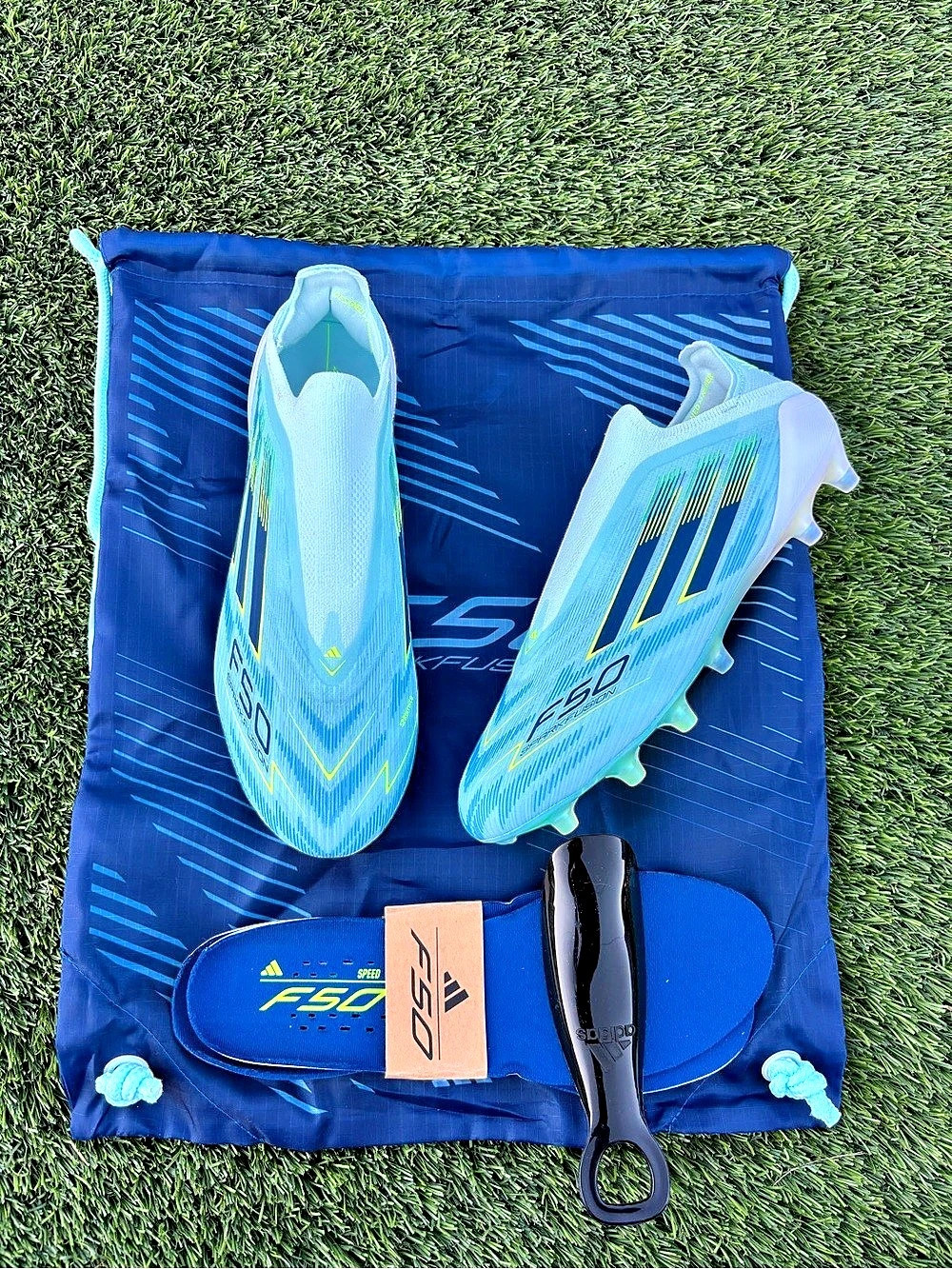 adidas F50 Sparkfusion LL Women’s Soccer Cleats Blue & Green Size 5.5